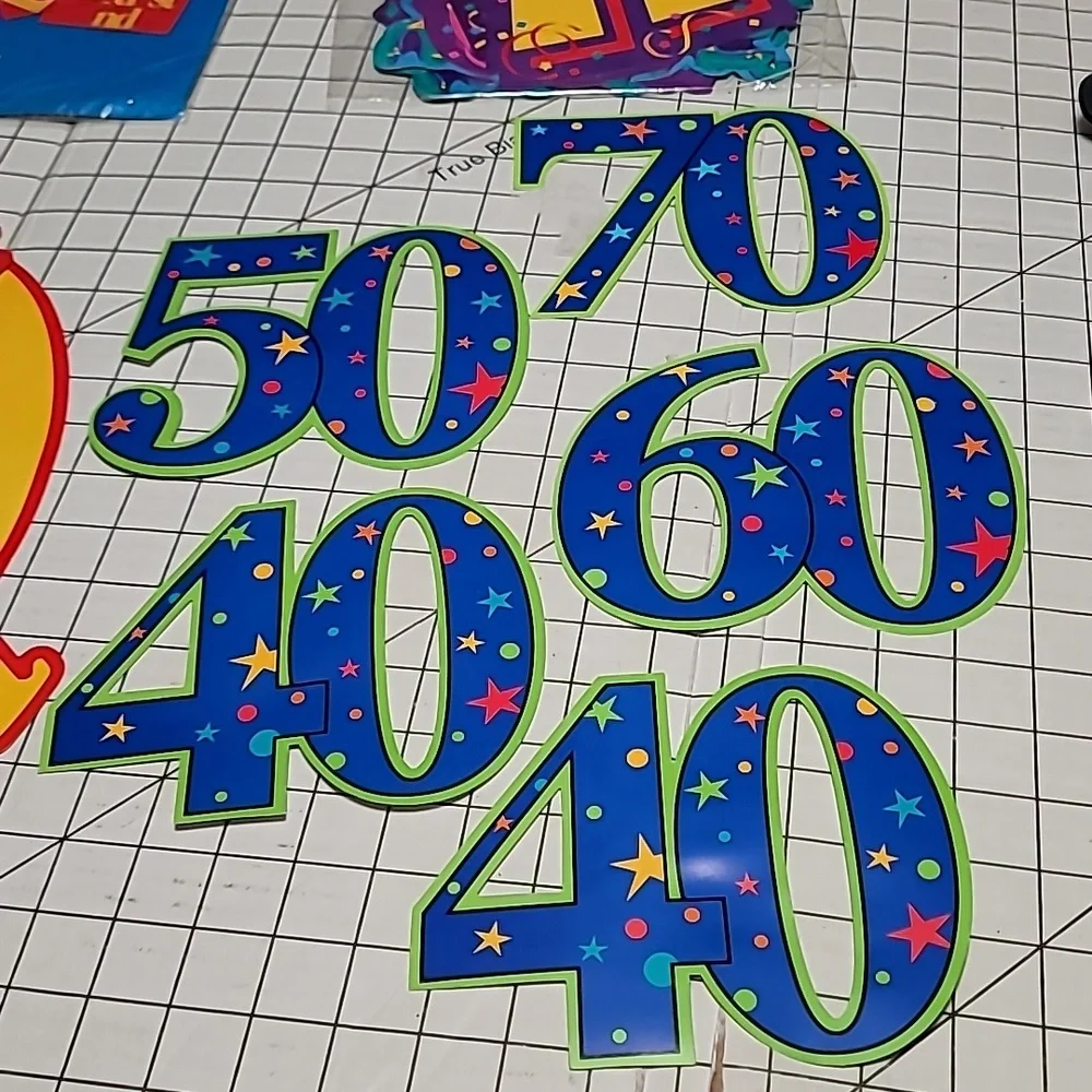 Birthday Banner and Numbers / Stickers‎ NWOT